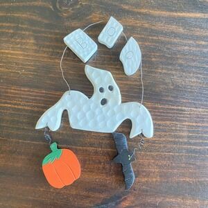 Halloween Ghost‎ Boo Wood Hanging Wall Decor Pumpkin Bat Spooky Fall Decor
